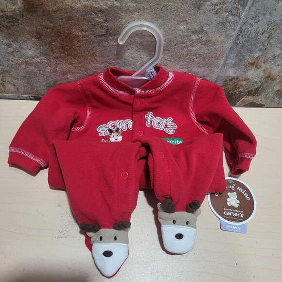 Santas Favorite Reindeer Red Christmas Sleeper for Newborn Babies NWT - Picture 5 of 8